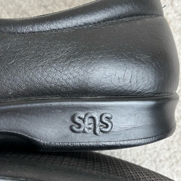 SAS Shoes Womens 9W Black Tripod Comfort Moccasin Slip On Leather Comfort Loafer - Picture 4 of 15